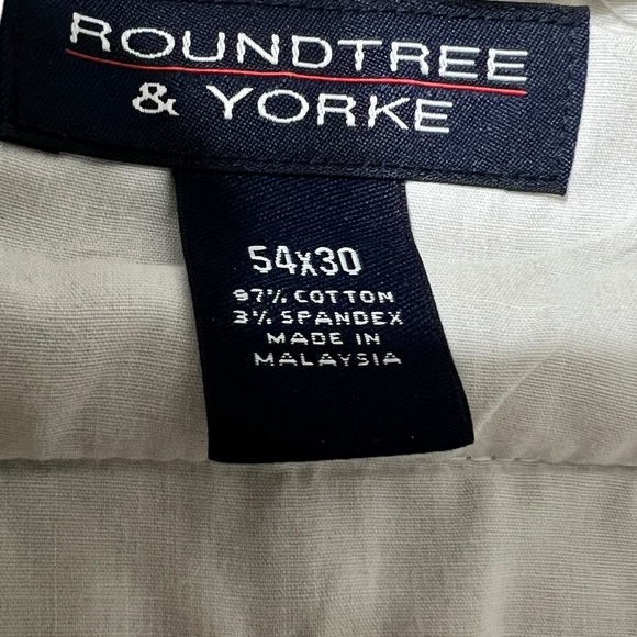 ROUND-TREE & YORKE MENS DRESS CASUAL SLACKS WITH CUFF MEASURES 54”X 29” LENGTH - Picture 11 of 14